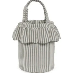 Sac bucket praliné rayures matcha