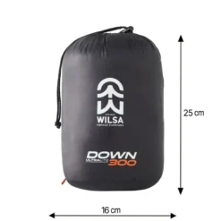 Sac de couchage duvet down300 droit noir