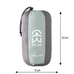 Sac de couchage light 600 gris et vert