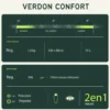 Sac de couchage loisir verdon confort gris et vert droit