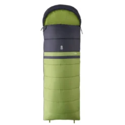 Sac de couchage loisir verdon confort gris et vert droit