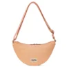Sac demi-lune Andrea tresse en coton bio Hindbag corail