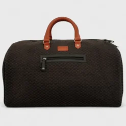 Sac de voyage éco-responsable johner – motifs noir, marron & kaki, éco-conçu