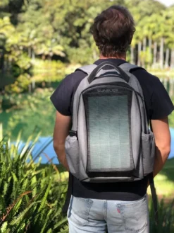 Sac à dos avec panneau solaire puissant
