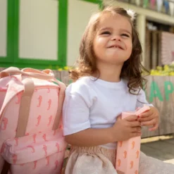 Sac à dos en matière recyclée & gourde souple - ensemble rentrée - hippocampe