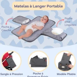 Sac à dos à langer bébé multifonctions