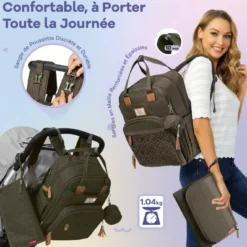 Sac à dos à langer bébé multifonctions