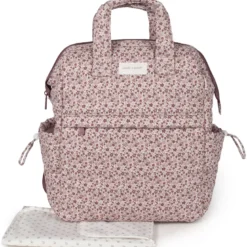 Sac à dos à langer cherry fleurs