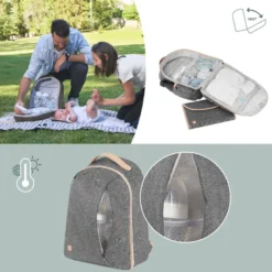 Sac à dos à langer - pyla - smokey Gris