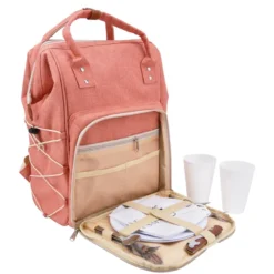 Sac à dos pique-nique escapade rose 2p