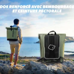 Sac à dos rollup imperméable 20-25l vert