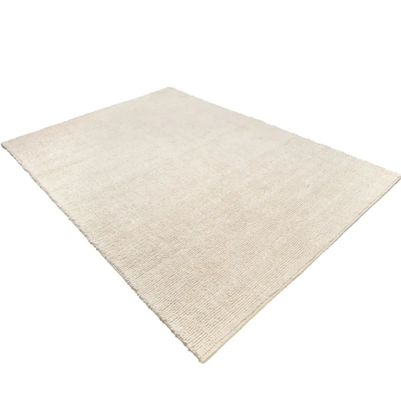 Sacha - tapis rectangulaire 200x290cm en laine bouclée couleur beige