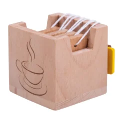 4 sachets de thé en bois avec boîte