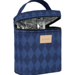 Sac isotherme pour biberon et déjeuner hyde park denim blue diamonds