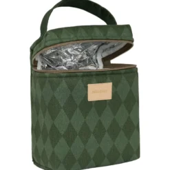 Sac isotherme pour biberon et déjeuner hyde park forest green diamonds