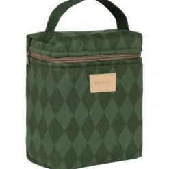 Sac isotherme pour biberon et déjeuner hyde park forest green diamonds