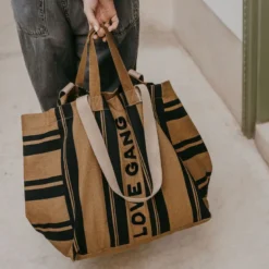 Sac kaba love gang xl rayures camel