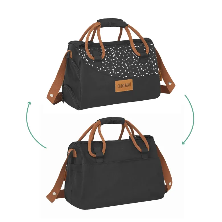 Sac à langer pocketstyle noir camel