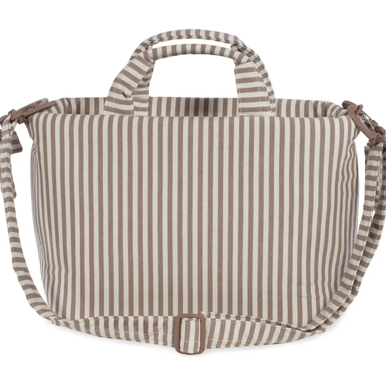 Sac à langer praliné rayures moka