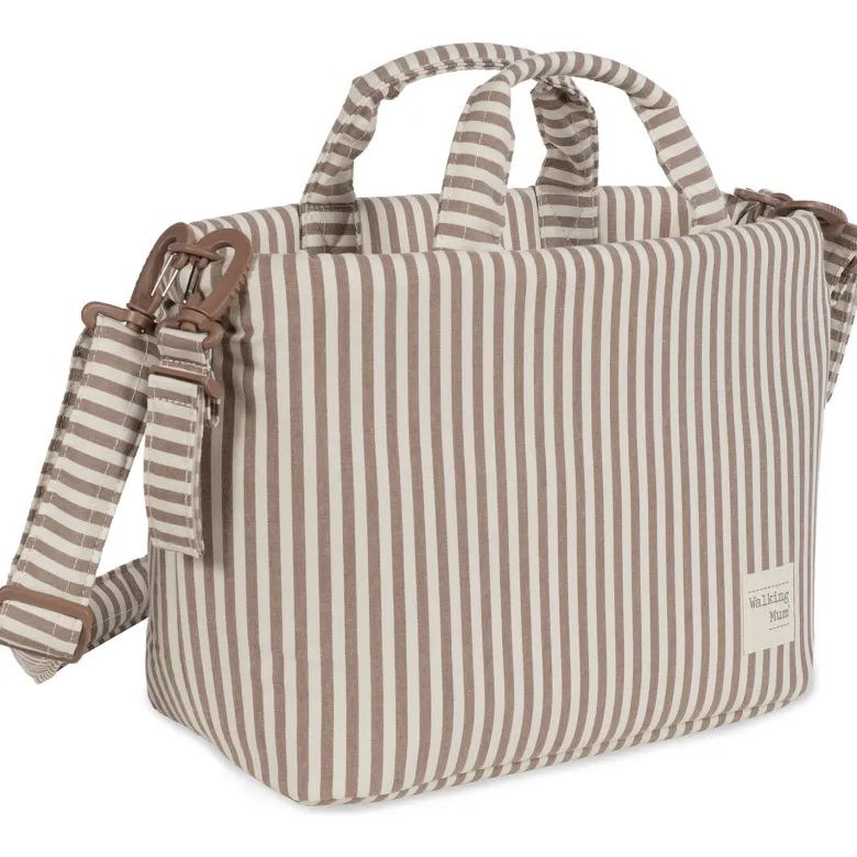 Sac à langer praliné rayures moka
