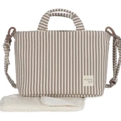 Sac à langer praliné rayures moka