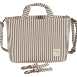 Sac à langer praliné rayures moka