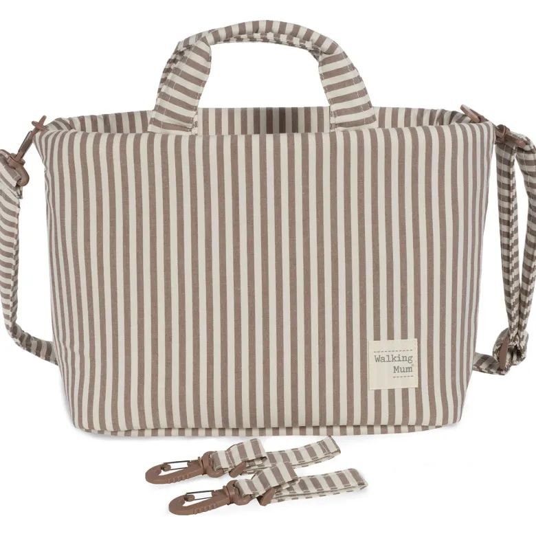 Sac à langer praliné rayures moka