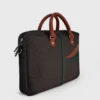 Sac ordinateur en tissu éco-responsable sandro noir marron kaki