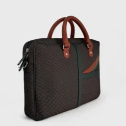 Sac ordinateur en tissu éco-responsable sandro noir marron kaki