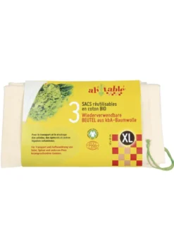 3 sacs réutilisables xl pour légumes vol