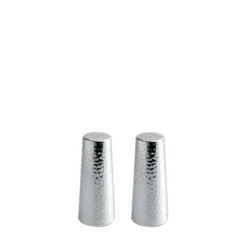 Salière et poivrière argent martelée