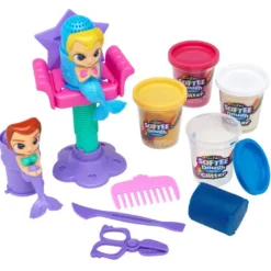 Salon de coiffure pour sirènes en pâte à modeler douce et malléable