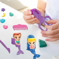 Salon de coiffure pour sirènes en pâte à modeler douce et malléable