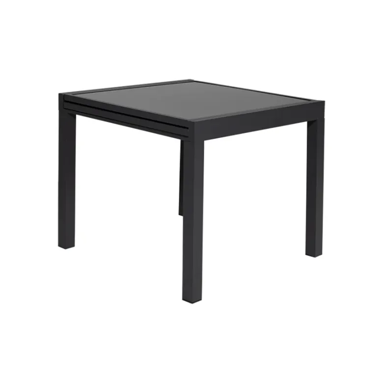 Salon de jardin lampedusa extensible textilène gris 8 pl. Aluminium anthracite