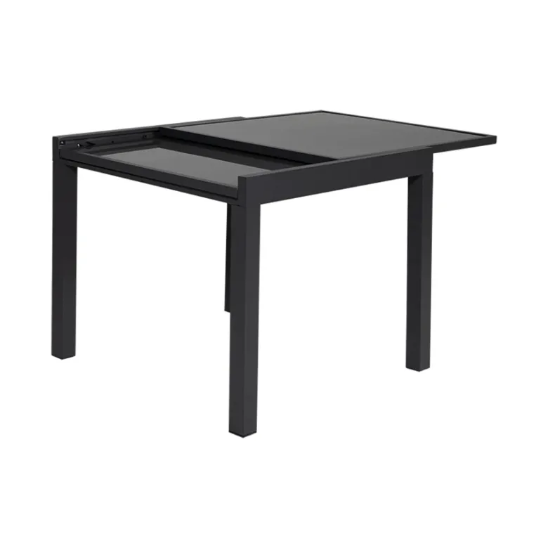 Salon de jardin lampedusa extensible textilène gris 8 pl. Aluminium anthracite