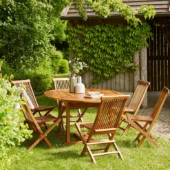 Salon de jardin teck huilé 6/8 pers tabl