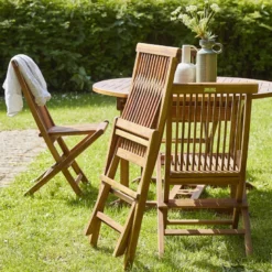 Salon de jardin teck huilé 6/8 pers tabl