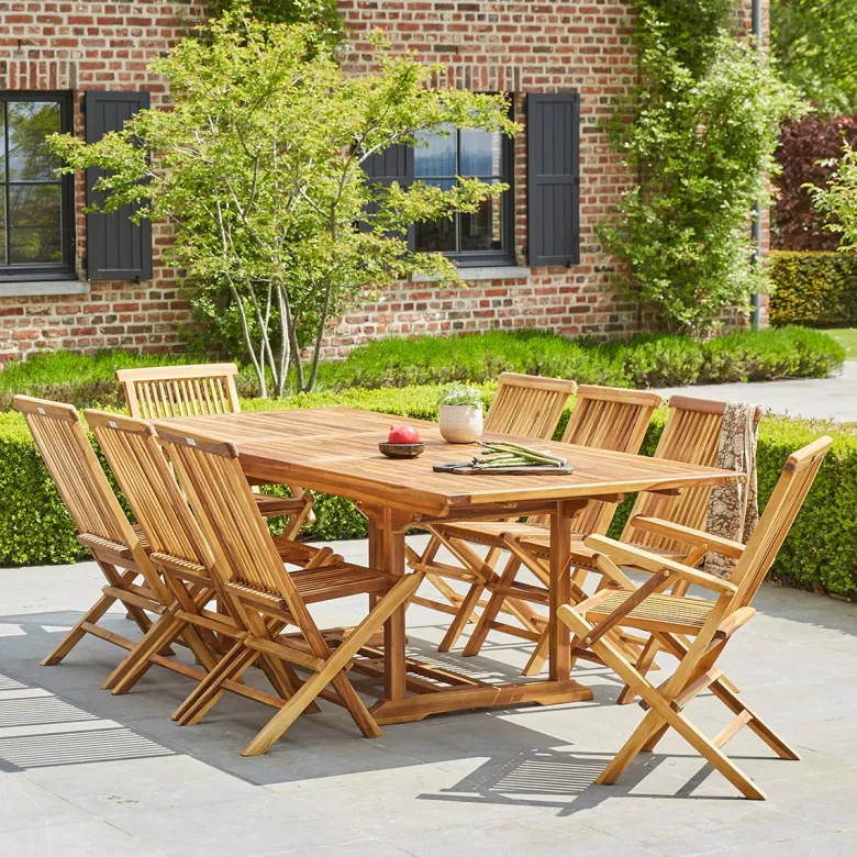 Salon jardin extensible 8à10 personnes