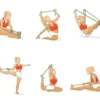 Sangle de yoga et pilate mandala rouge