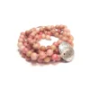 Sautoir mala rhodonite