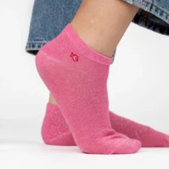 Scoquettes pailletées unies rose