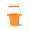 Seau de plage en silicone orange