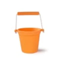 Seau de plage en silicone orange