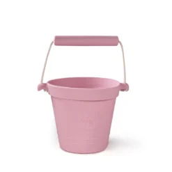 Seau de plage en silicone rose clair