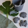 Seau de plage - flexible - gris -