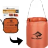 Seau pliable sea to summit folding bucket 10l rouge