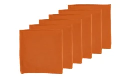 Serviette de table - lin et coton orange