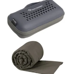 Serviette microfibre sea to summit pocket towel l 60x120 gris foncé