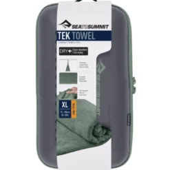 Serviette microfibre sea to summit tek towel xl 75x150 verte