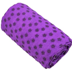 Serviette tapis yoga antidérapante viole